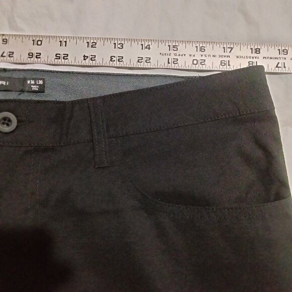 Tahari Mens Slim Fit Crusader Stretch Fast Dry Flexible Waist Pants Black 36x30 - Picture 3 of 7
